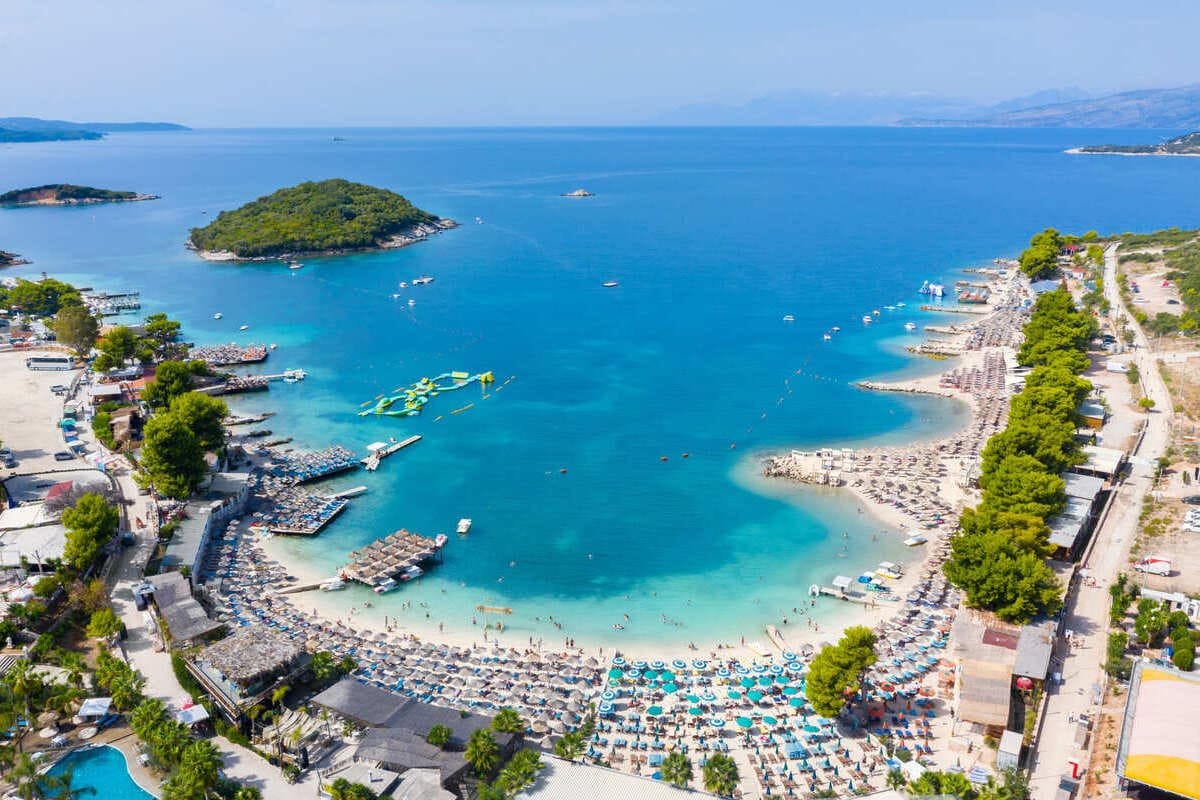 Aerial View Of Ksamil, Albania