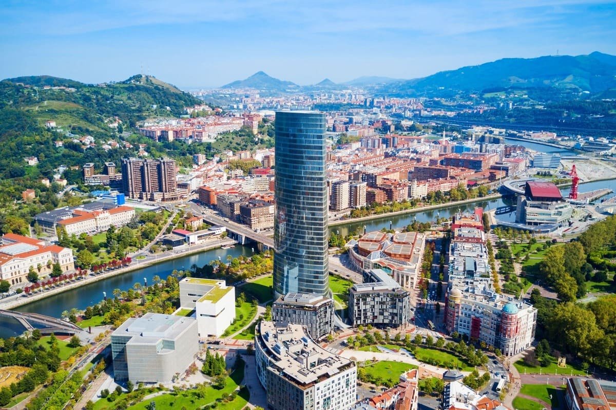 Aerial View Of Bilbao, Basque Country, Spain