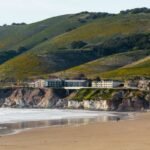 Beautiful beach and rolling hills in Pismo Beach